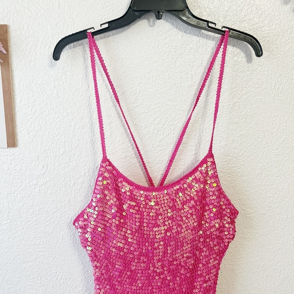 🎀NWT Retrofete Kinley Sequin Crochet Mini Dress - Picture 7 of 15